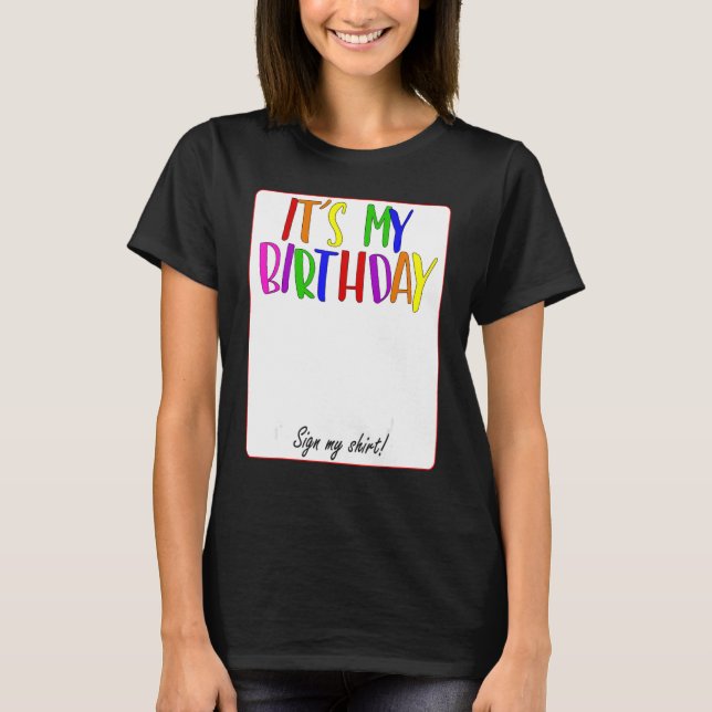 Det är min födelsedagsskylt Min 4 T Shirt (Framsida)