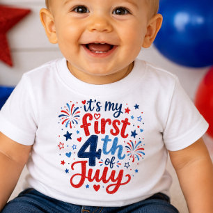 Det är min första 4:e juli babytröja t shirt