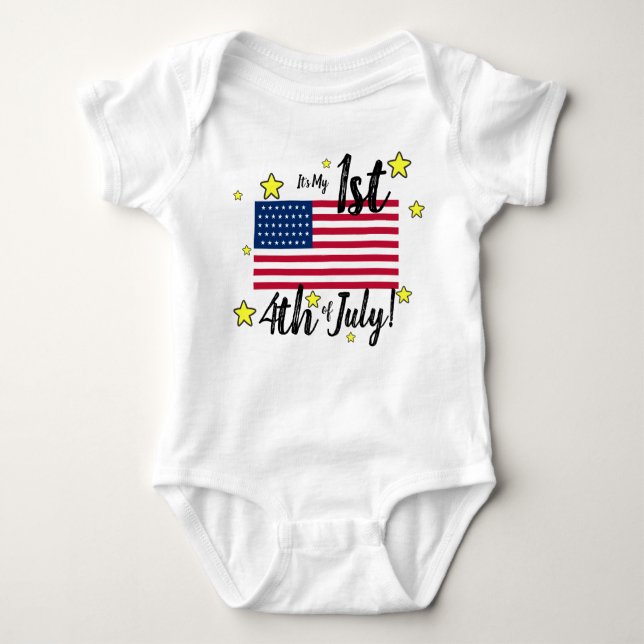 Det är min första 4 juli Baby One Biet T Shirt (Framsida)
