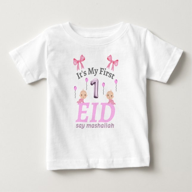 Det är min första eid - säg mashallah t shirt (Framsida)