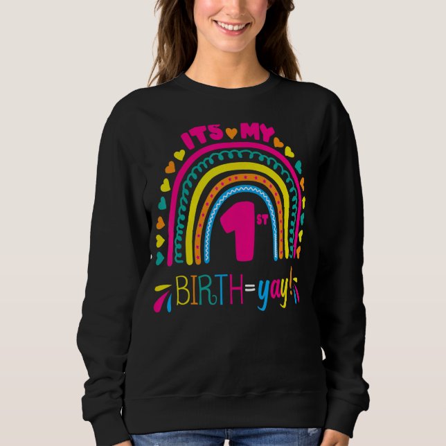 Det är min första födelsedag, födelsedagsboho regn t shirt (Framsida)