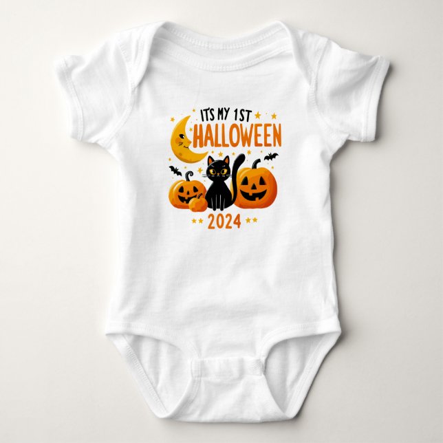 Det är min första Halloween-pumpa svarta katt  T Shirt (Framsida)