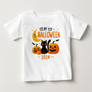 Det är min första Halloween-pumpa svarta katt T Shirt