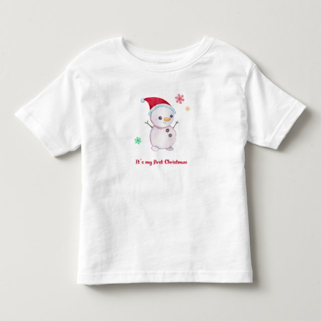 Det är min första jul barn T-shirt (Framsida)