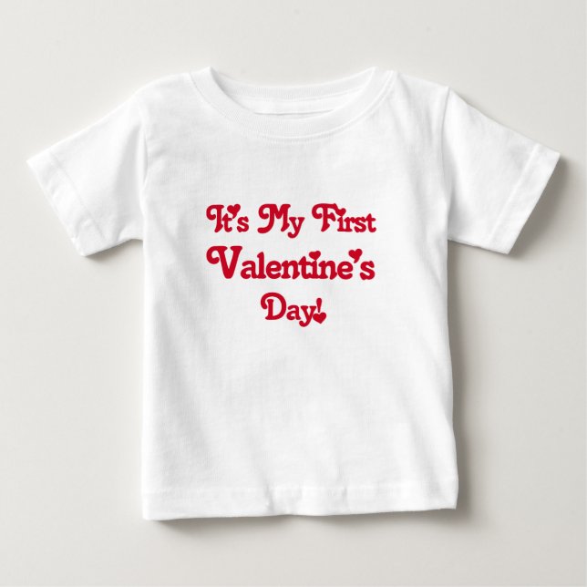 Det är min första valentin dag tee shirt (Framsida)