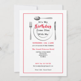 Det är min Kom på födelsedagen med min middag Inbjudningar