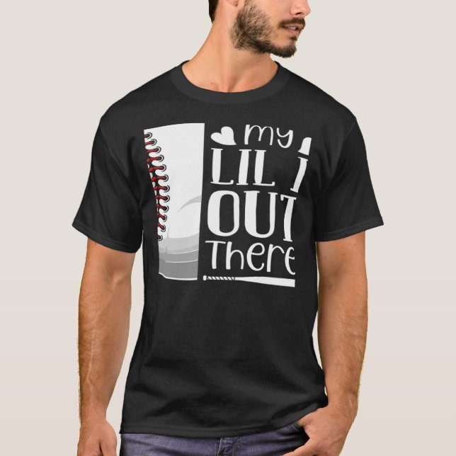Det är min lilla bror där ute Baseball Lil Br T Shirt (Framsida)
