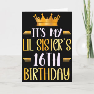 Det är min lillasysters 16-årsdag, glad 16 år gamm kort