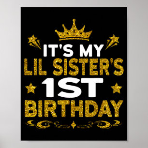 Det är min lillasysters 1-årsdag Grattis på födels Poster