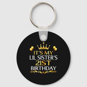 Det är min lillasysters 21-årsdag, glad 21 år nyckelring