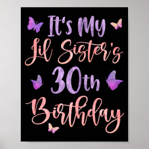 Det är min lillasysters 30-årsdag Fjäril 30 år Poster