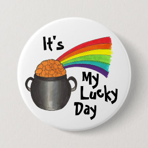 Det är min lyckliga dag Rainbow Guld St. Patrick's Knapp