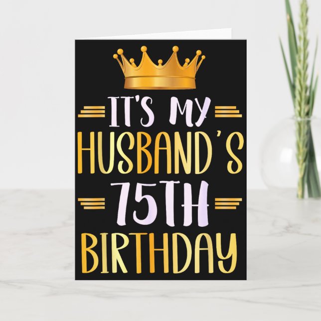 Det är min makes 75-årsdag Grattis 75 år _ Kort (Framsida)