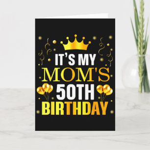Det är min mammas 50-årsdag Grattis på födelsedage Kort