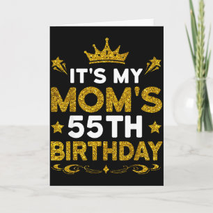 Det är min mammas 55-årsdag Grattis på födelsedage Kort
