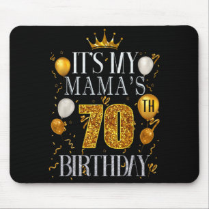 Det är min mammas 70-årsdag Grattis på födelsedage Musmatta