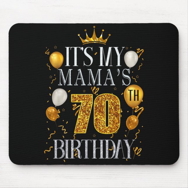 Det är min mammas 70-årsdag Grattis på födelsedage Musmatta (Framsidan)