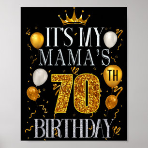 Det är min mammas 70-årsdag Grattis på födelsedage Poster