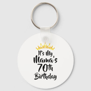 Det är min mammas 70-årsdag Krona Glad 70 år gamma Nyckelring