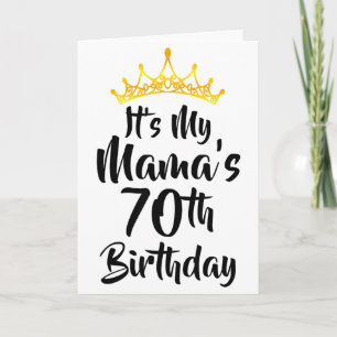 Det är min mammas 70-årsdagskrona Lycka till 70 år Kort