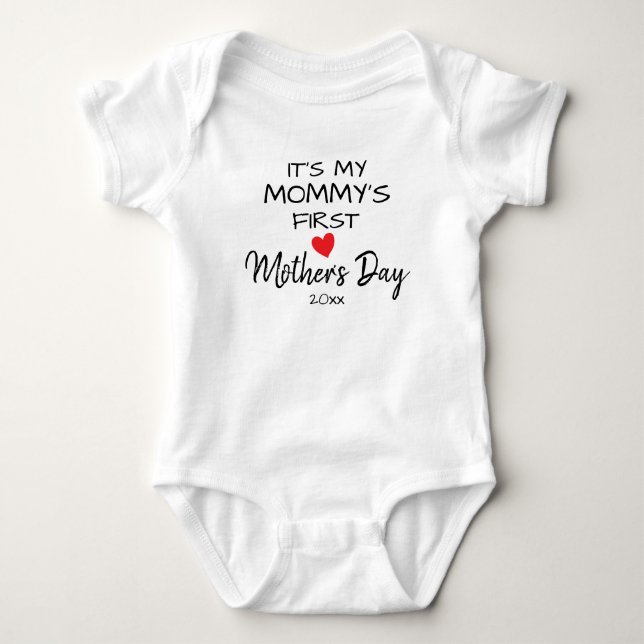Det är min mammas första mors dag t shirt (Framsida)
