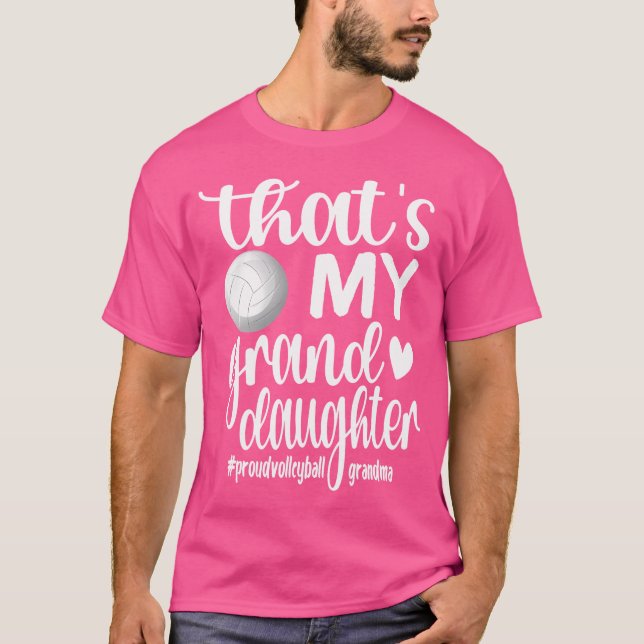 Det är min mordotter Proud Volleyball Grandma T Shirt (Framsida)