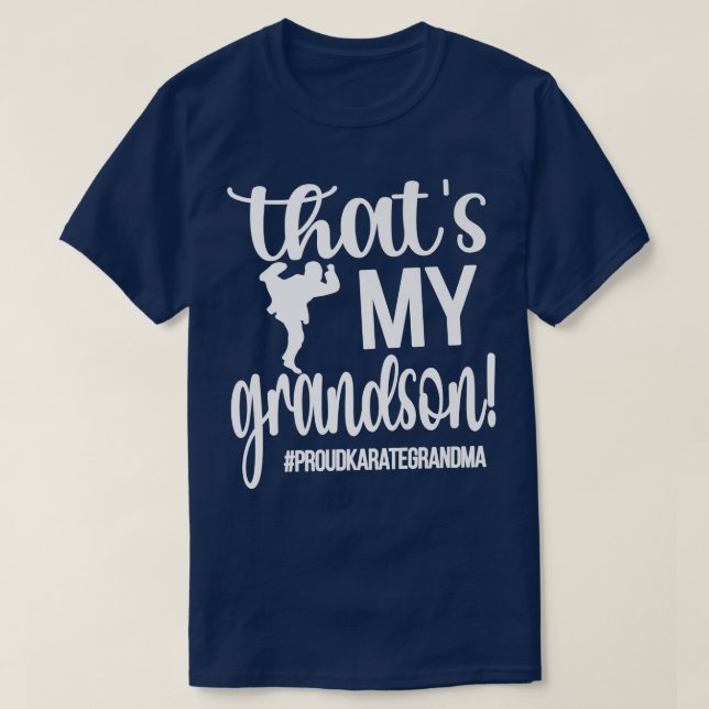 Det är min morfar Proud Karate Grandma  T Shirt (Design framsida)