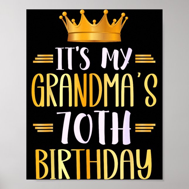 Det är min mormors 70-årsdag Grattis 70 år _ Poster (Framsidan)