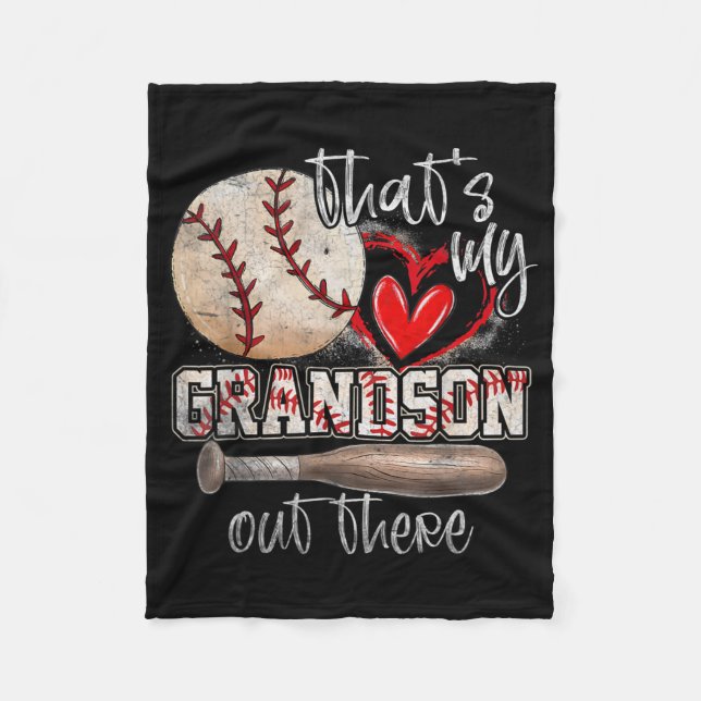 Det är min morson där ute Baseball Fleecefilt (Framsidan)