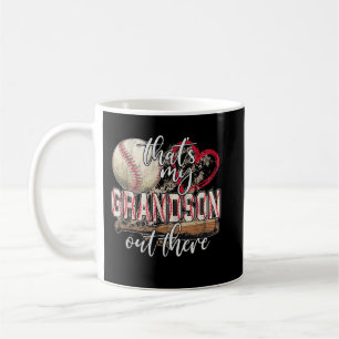 Det är min morson där ute Baseball Grandma Kaffemugg