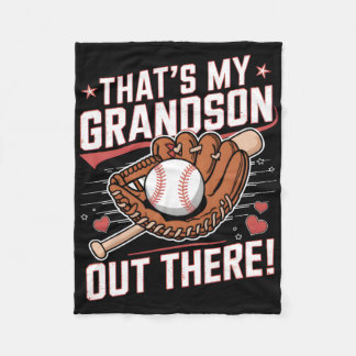 Det är min morson där ute Baseball Grandma Moth Fleecefilt