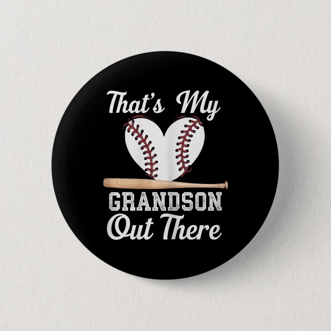 Det är min morson där ute Baseball Grandma Moth Knapp (Framsida)