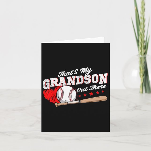 Det är min morson där ute Baseball Grandma Moth Kort (Framsida)