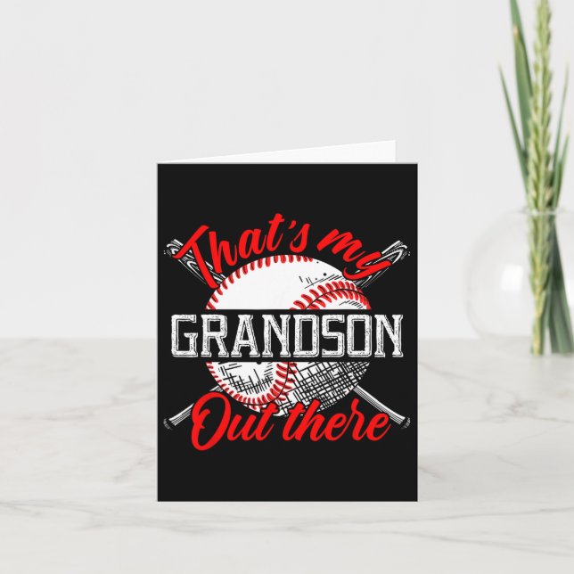 Det är min morson där ute Baseball Grandma Moth Kort (Framsida)
