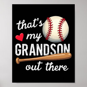 Det är min morson där ute Baseball Grandma Moth Poster