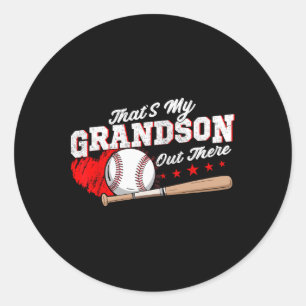 Det är min morson där ute Baseball Grandma Moth Runt Klistermärke