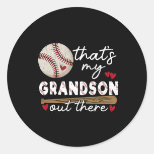 Det är min morson där ute Baseball Grandma Moth Runt Klistermärke