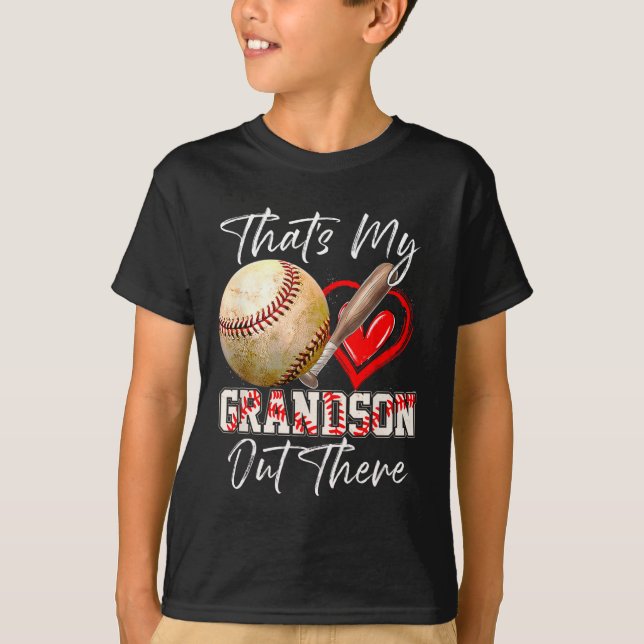Det är min morson där ute Baseball Grandma Moth T Shirt (Framsida)