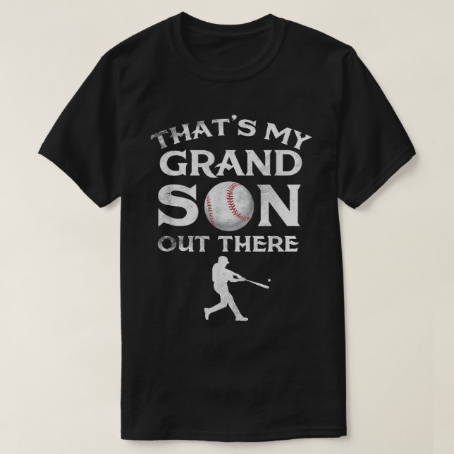 Det är min morson där ute Baseball Pappa Tee Mi (Design framsida)