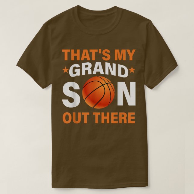 Det är min morson där ute Basketball Boll Grand T Shirt (Design framsida)