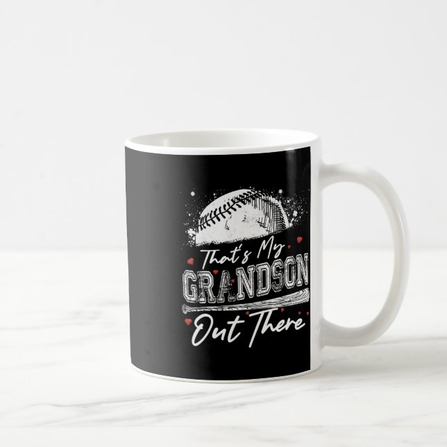 Det är min morson där ute, farmor Baseball Moth Kaffemugg (Höger)