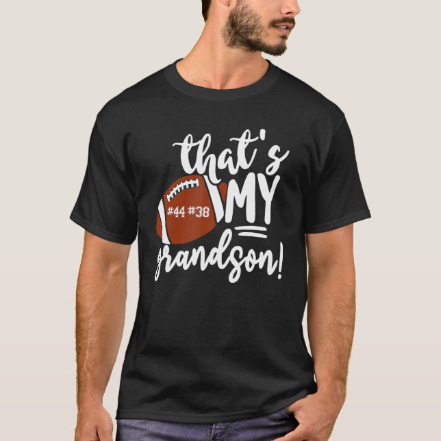 Det är min morson Proud Football Grandma Nana Mim T Shirt (Framsida)