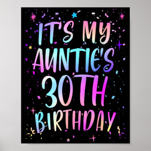 Det är min mosters 30-årsdag Färgglad Glad 30 År Poster