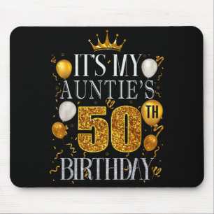Det är min mosters 50-årsdag Grattis på födelsedag Musmatta
