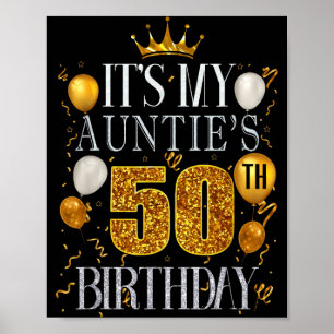 Det är min mosters 50-årsdag Grattis på födelsedag Poster