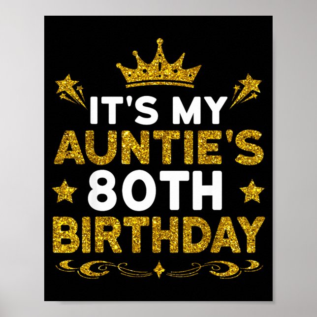 Det är min mosters 80-årsdag Grattis på födelsedag Poster (Framsidan)
