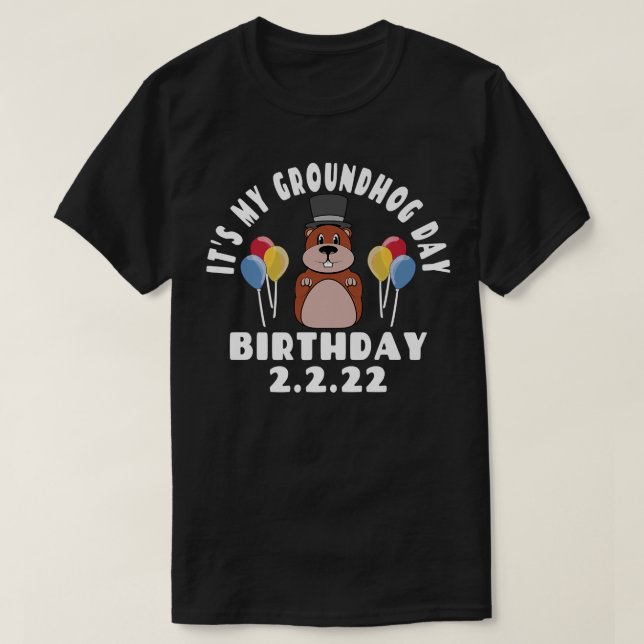 Det är min murmeldjursdagsfödelsedag 2 t shirt (Design framsida)