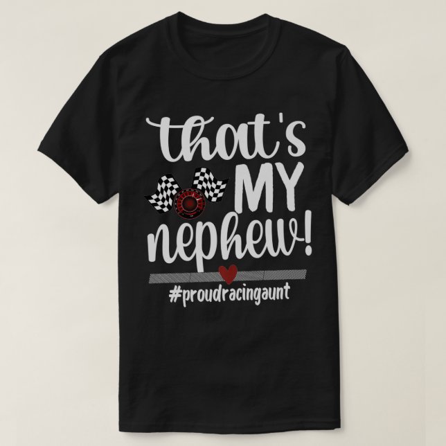 Det är min Nephew Proud Tävla Moster Tävling Aunti T Shirt (Design framsida)