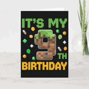 Det är min nionde födelsedagsspelare Pixel Numb Kort