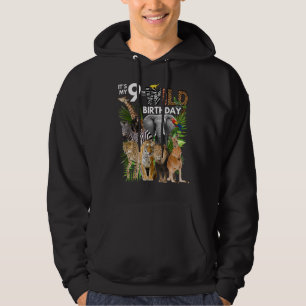 Det är min nionde Vild, Safari Animals Zoo Birth Hoodie